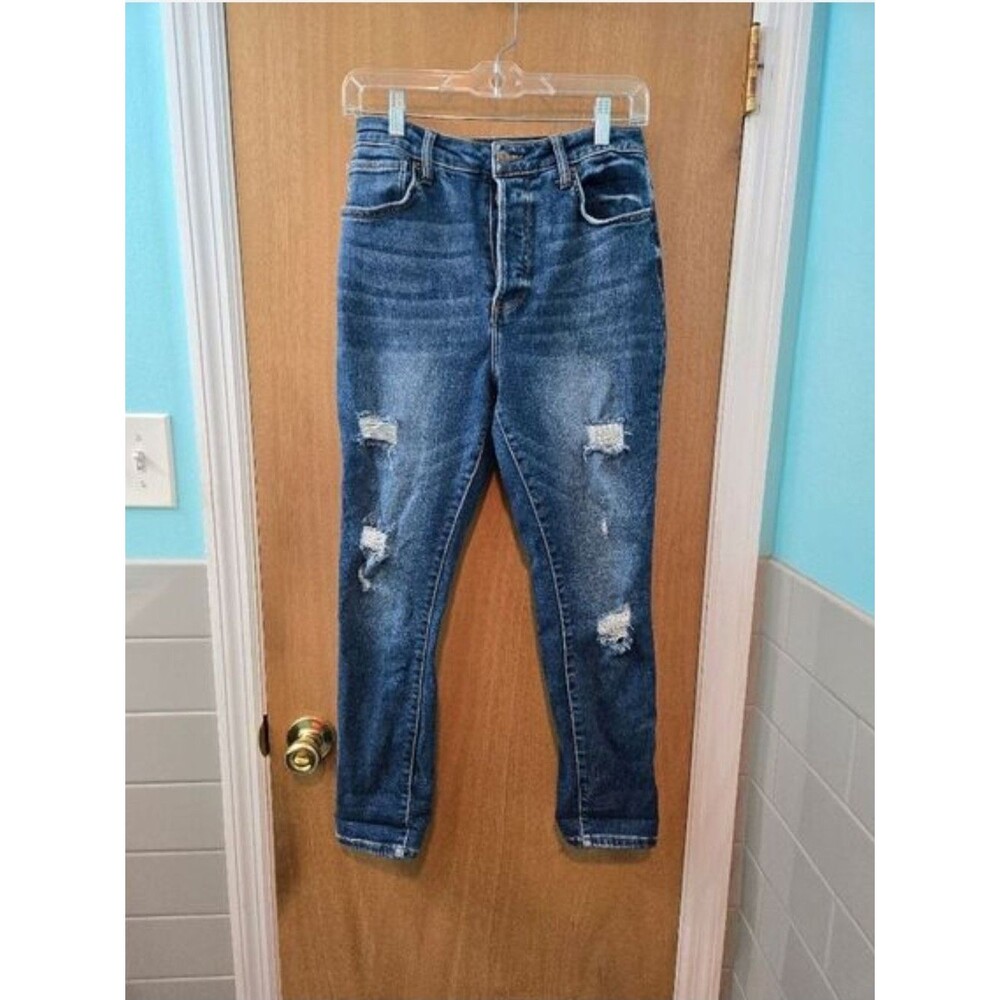 Forever 21 Ripped Jeans Womens 28 Dark Wash